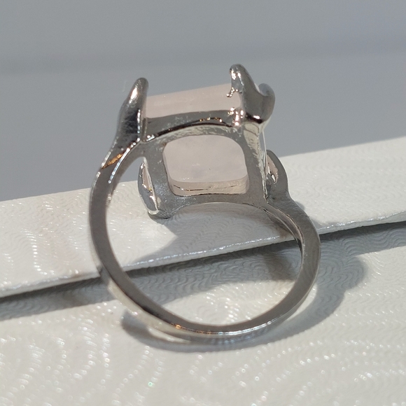 2 For $30 Sale Fashion Jewelry Ring Size 8.25 Crystal Pink Gemstone Silver - Picture 4 of 8